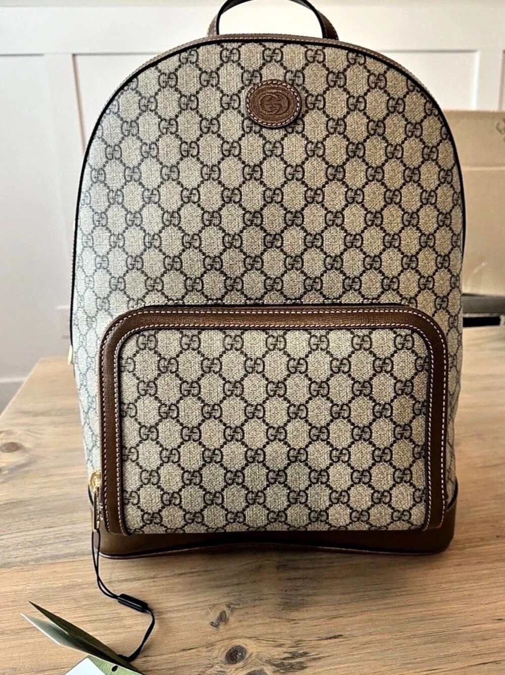 Gucci GG Supreme backpack in Brown & Beige NWT
